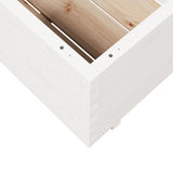 Garden Planter White 70x70x49.5 cm Solid Wood Pine 847364