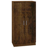 Shoe Cabinet Smoked Oak 55x35x108 cm Engineered Wood 342668