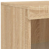 Sideboard with LED Lights Sonoma Oak 162x37x100 cm 3209144