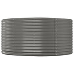 Garden Raised Bed Grey 140x140x68 cm Galvanised Steel 319089