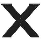 Coffee Table Legs X-Shaped 2 pcs Black 60x cm Steel 4012960