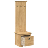 Hallway Cabinet with Drawer BODO Honey Brown 50 x 40 x 156.7 cm 42023476