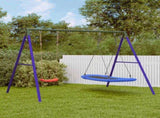 Outdoor Swing Set with Swing and Nest Swing 3283606