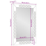 Wall Mirror Bleached White 70 x 50 cm Engineered Wood and Glass 4018147
