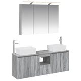 Bathroom Cabinet Set 4 pcs Grey Sonoma Engineered Wood 3406420