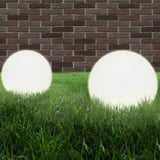 LED Bowl Lamps 2 pcs Spherical 40 cm PMMA 50657