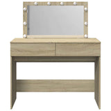 Dressing Table with LED Sonoma Oak 100x40x120 cm 848208