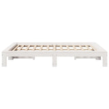 Bed Frame without Mattress White 135x190 cm Double Solid Wood Pine 3308748