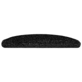 Stair Mats 30 pcs 65x21x4 cm Black Half Round Large 3365813