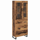 Highboard with Drawer 2 pcs Old Wood Engineered Wood 3415769