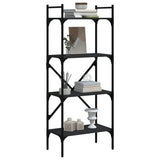 Bookcase 4-Tier Black 56x31,5x138,5 cm Engineered Wood 833338