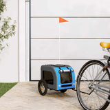 Pet Bike Trailer Blue and Grey Oxford Fabric and Iron 93827