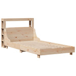 ZNTS Bed Frame without Mattress 100x200 cm Solid Wood Pine 3306426