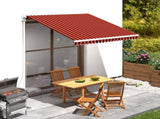 Awning Top Sunshade Canvas Orange and Brown 3x2.5 m 145722