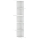 Wall Corner Shelf White 36.5x36.5x140 cm Engineered Wood 852627