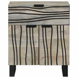 Bedside Cabinet with Drawer White and Black 50 x 33 x 60 cm 4017983