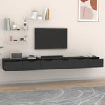 Wall Cabinets 2 pcs Black 102x30x20 cm Engineered Wood 3115901