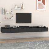 Wall Cabinets 2 pcs Black 102x30x20 cm Engineered Wood 3115901
