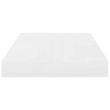 Floating Wall Shelves 4 pcs High Gloss White 40x23.5x3.8 cm MDF 323744