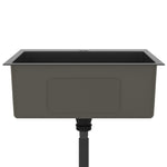 ZNTS Handmade Kitchen Sink Black Stainless Steel 51513