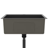 ZNTS Handmade Kitchen Sink Black Stainless Steel 51513