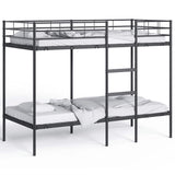 Bunk Bed without Mattress Black 90x190 cm Single Steel 42000321