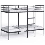 Bunk Bed without Mattress Black 100x190 cm Steel 42000323
