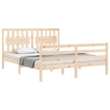 Bed Frame without Mattress King Size Solid Wood 3194316