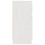 Bedside Cabinet White 40x29.5x64 cm Solid Pine Wood 808085