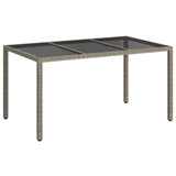 Garden Table Grey 150 x 90 x 75 cm Poly Rattan 362541