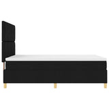 Box Spring Bed with Headboard Black 140 x 190 cm Fabric 3339695