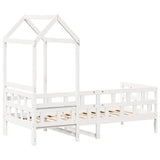 Day Bed with Roof without Mattress White 80x200 cm Solid Wood 3282238