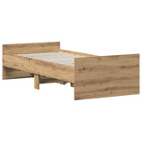 Bed Frame Artisan Oak 100 x 200 cm Engineered Wood 3446581