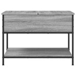 ZNTS Coffee Table Grey Sonoma 70x50x50 cm Engineered Wood and Metal 845344