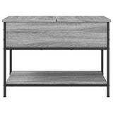 ZNTS Coffee Table Grey Sonoma 70x50x50 cm Engineered Wood and Metal 845344