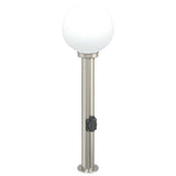 Bollard Light with Outlet 80 cm Stainless Steel IP44 4006103