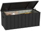 450L Galvanised Steel Garden Storage Box, with Wheels - Dark Grey T3398P311636