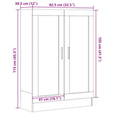 Book Cabinet Old Wood 82.5x30.5x115 cm Engineered Wood 856156