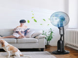 Pedestal Fan with Water Mist Spray, Standing Fan, Humidifying Misting Fan with 3 Speeds, 2.8L Water T3398P343236