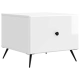 Coffee Table High Gloss White 49 x 50 x 40 cm Engineered Wood 895659