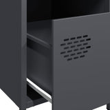 ZNTS Bedside Cabinets 2 pcs Anthracite 35x39x43.5 cm Steel 851249