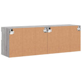 TV Wall Cabinets with LED Lights 2 pcs Grey Sonoma 60x30x40 cm 837194