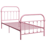 Bed Frame without Mattress Pink Metal 90x200 cm 284510