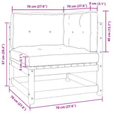 Garden Sofa Corner with Cushions Impregnated Wood Pine 838152