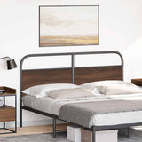 Replace Headboard Brown Oak 150 cm Steel and Engineered Wood 4100341