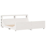 Bed Frame without Mattress White 180x200 cm Super King Solid Wood Pine 3306451
