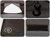 Cabin Tent with Roof Brown grey 8-Person Polyester and Steel 42029013