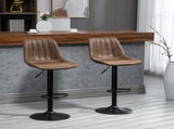 Bar Stools Set of 2, Swivel Counter Height Barstools with Back, Adjustable Bar Chairs, Breakfast T3398P344232