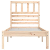 Bed Frame Natural Solid Pine wood Single Bed Frame Rectangular 3100988