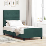 ZNTS Bed Frame Dark Green 90x200 cm Velvet 3344918